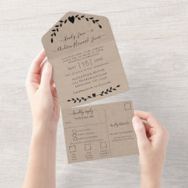 Invitación Todo En Uno Mi alma ha encontrado a la que amo Boda forestal