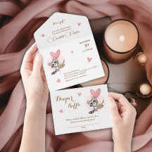 Minimalista Raccoon Baby Shower