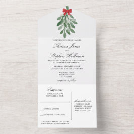 Invitación Todo En Uno Mistletoe Boda