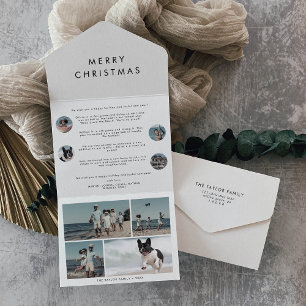 Invitación Todo En Uno Moda Feliz Navidad Multifestividad Fotográfica Tod