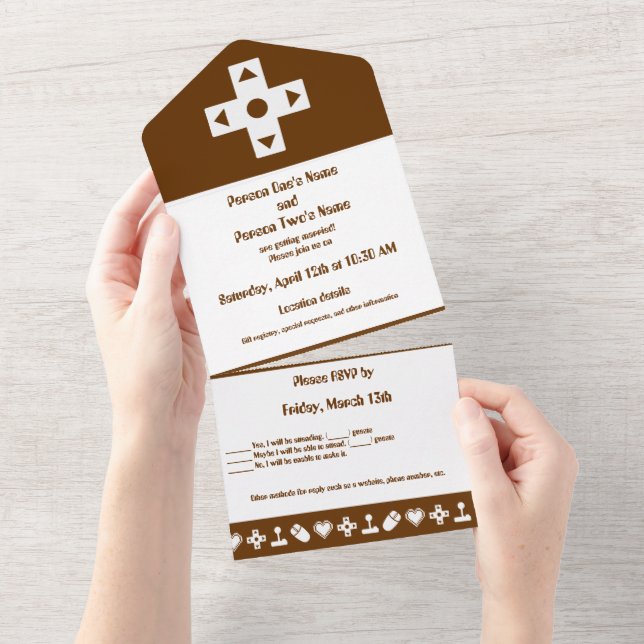 Invitación Todo En Uno Modo Multijugador en Chocolate (desgarro)