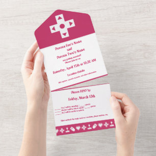 Invitación Todo En Uno Modo multijugador en frambuesa