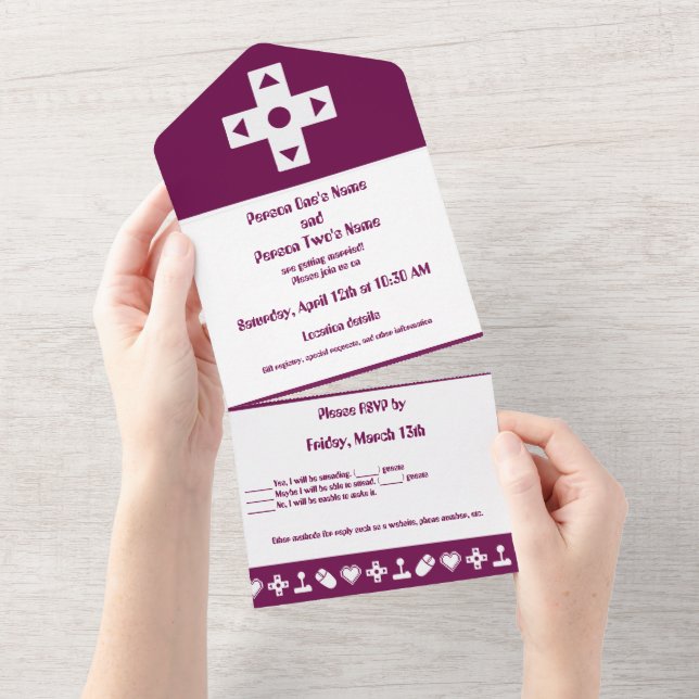 Invitación Todo En Uno Modo multijugador en vino (desgarro)