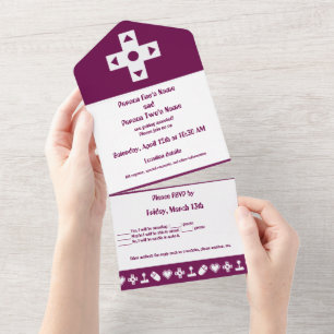 Invitación Todo En Uno Modo multijugador en vino