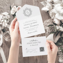 Monograma Floral Elegante Sencillo Boda Vintage 