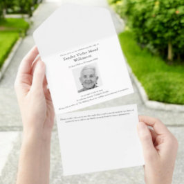 Invitación Todo En Uno Monumento conmemorativo mínimo a recuerdos de capt