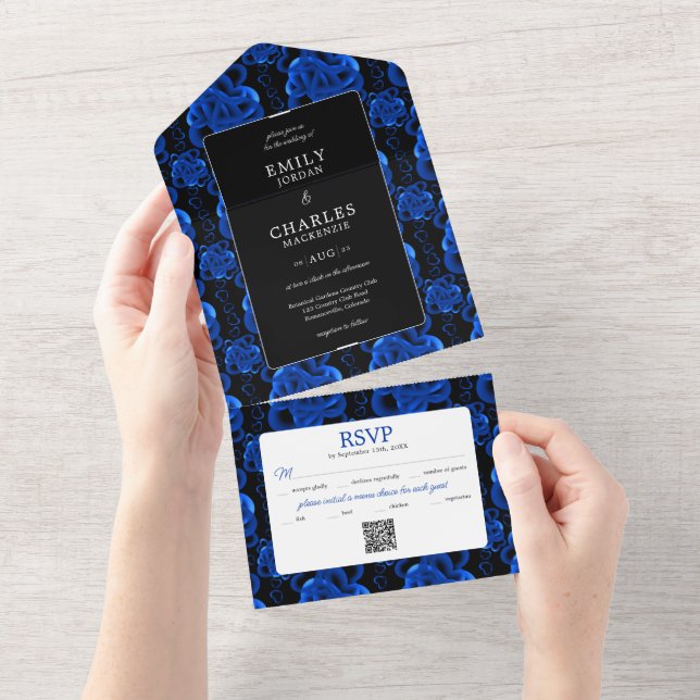 Invitación Todo En Uno Muchos corazones en una sola boda invitan (desgarro)