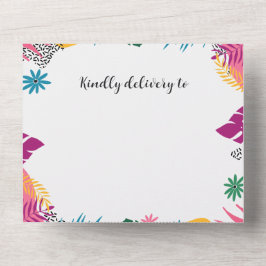 Invitación Todo En Uno Multicolor deja ducha de novia