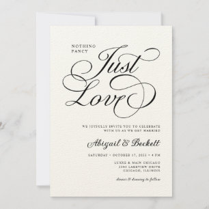 Invitación Todo En Uno Nada Lujoso Solo Amor Boda