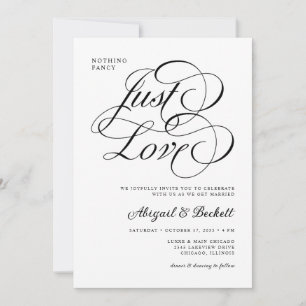 Invitación Todo En Uno Nada Lujoso Solo Amor Boda