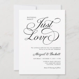 Invitación Todo En Uno Nada Lujoso Solo Amor Boda