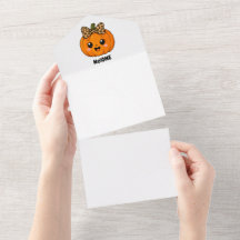 Naranja Adorable Pequeña Calabaza Halloween Person