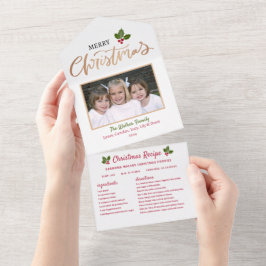 Invitación Todo En Uno Navidades con Navidades de fotografía clásicos