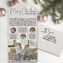 Invitación Todo En Uno Navidades modernos reciben el año en un boletín de