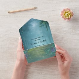 Invitación Todo En Uno Niebla del Bosque Encantado 