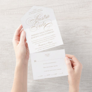 Invitación Todo En Uno Nuestra Boda Tan Boda