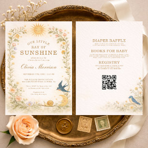 Invitación Todo en Uno Nuestro Pequeño Rayo de Sol Shower de