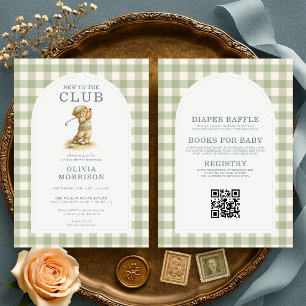 Invitación Todo en Uno Nuevo en el Club de Golf Oso Baby Show