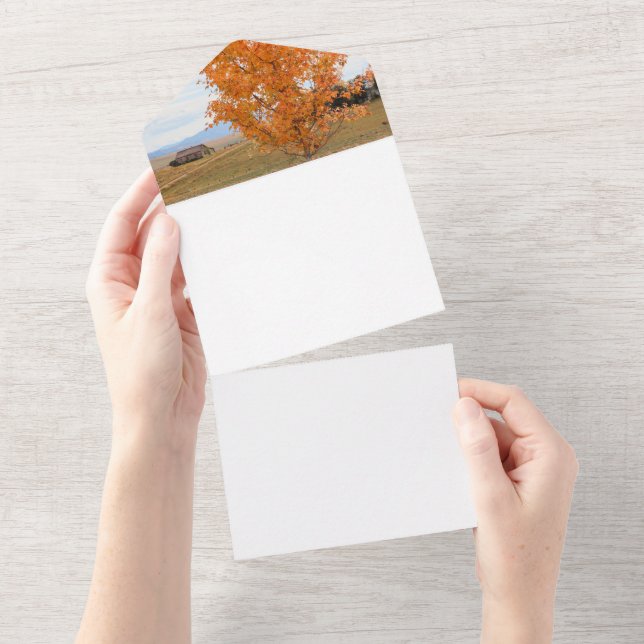 Invitación Todo En Uno Octubre Brillante  (desgarro)