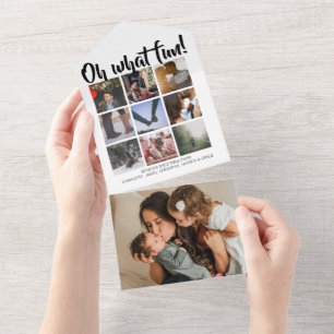 Invitación Todo En Uno Oh Qué Navidades Divertidos Personalizan Todo En U