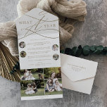 Invitación Todo En Uno Oro romántico qué año de vacaciones multifotográfi<br><div class="desc">Esta romántica medalla de oro que un año de vacaciones multifoto es el año perfecto simple en reseña del saludo de vacaciones. El moderno diseño clásico presenta vistosos remolinos y florituras con una preciosa y elegante tipografía de Relieve metalizado de oro con chaflán a mano con letras falsas y oro....</div>