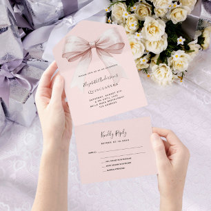 Invitación Todo En Uno Oro rosa rosa rosa rosa amarillo Quinceanera rsvp