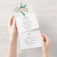 Orquídeas Blancas Acuarela Floral Boda