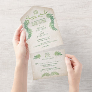 Invitación Todo En Uno Pagan Handfasting Boda