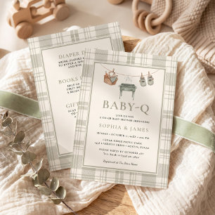 Invitación Todo en uno para Baby Q Parrilla Cuerda de Ropa Cu