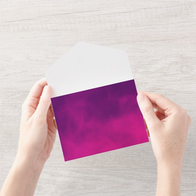 Invitación todo en uno para neón rosa y violeta (Apertura)