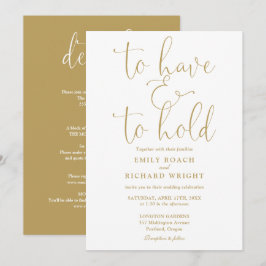 Invitación Todo en uno para tener y poseer boda de oro