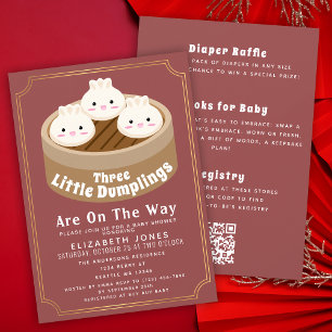 Invitación Todo en uno para trillizos Baby Shower