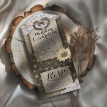 Pareja de herraduras de encaje Boda de girasol de 