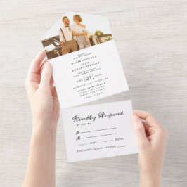 Invitación Todo En Uno Pareja romántica