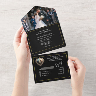 Invitación Todo En Uno Parejas de vino espumoso promesas de renovación de