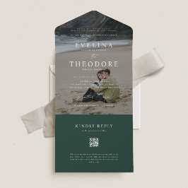 Invitación Todo En Uno Parker Modern Photo Seal y Send Boda