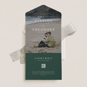 Invitación Todo En Uno Parker Modern Photo Seal y Send Boda