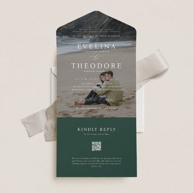 Invitación Todo En Uno Parker Modern Photo Seal y Send Boda (Subido por el creador)