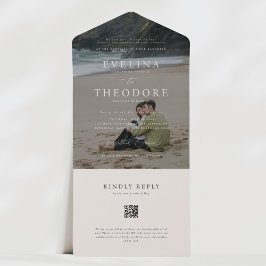 Invitación Todo En Uno Parker Photo Seal y Send Wedding Invitation