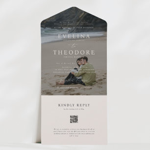 Invitación Todo En Uno Parker Photo Seal y Send Wedding Invitation