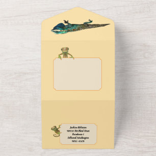 Invitación Todo En Uno Parque Reptile de 10 años Cumpleaños