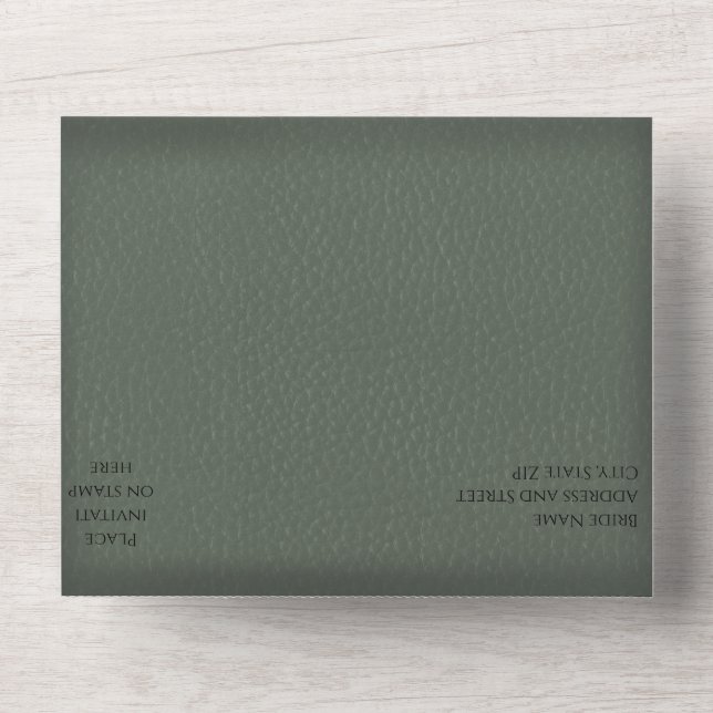 Invitación Todo En Uno Pasaporte Compass All in One Wedding Invitation (Anverso)