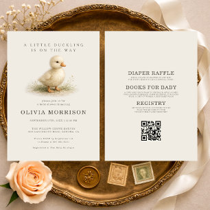 Invitación Todo en Uno Pato Bebé Shower