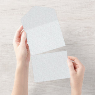 Invitación Todo En Uno Patrón floral geométrico gris claro