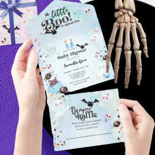 Invitación Todo En Uno Pequeño niño niño bebé ducha bebé
