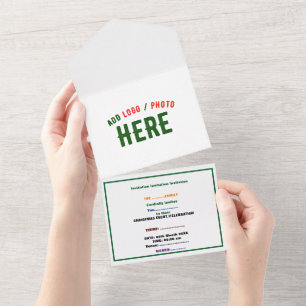 INVITACIÓN TODO EN UNO PERSONALIZABLE MODERNO ESTILO BLANCO VERIFICADO MA