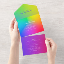 Personalizado Atractivo Arcoíris Moderno Elegante