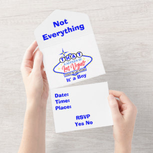 Invitación Todo En Uno Personalizado es un niño Las Vegas