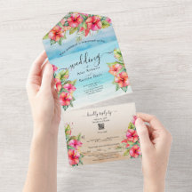 Playa tropical de Hibiscus, todo en una sola boda