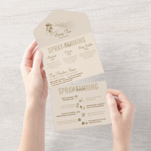 Invitación Todo En Uno Precio del servicio de bronceado en spray Consejos